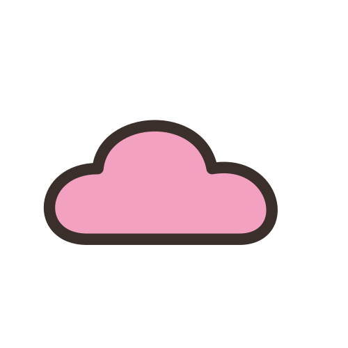 Fluffy Cloud Rosy Cheeks — free cute stickers PNG