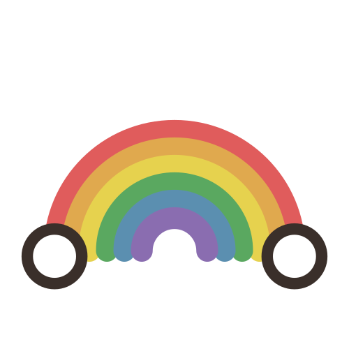 Pastel Gradient Rainbow Arch — free cute stickers PNG