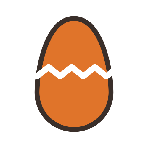 Smiling Fried Egg Face — free food stickers PNG