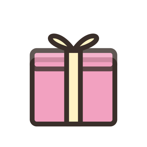 Pastel Gift Box Smile — free kawaii stickers PNG